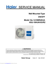 Haier 1U18BR4EAA Service Manual