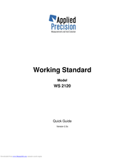 Applied Precision Working Standard WS 2120 Quick Manual
