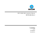 Rutter VDR-100G3S Installation Manual