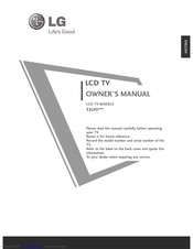 LG 32LH30FR-CA Owner's Manual