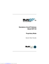 Multitech MultiVOIP MVP120 Quick Start Manual