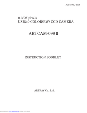ARTRAY ARTCAM-098 II Instruction Booklet