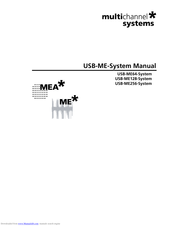 MultiChannel Systems USB-ME64-System System Manual