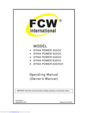 FCW DYNA POWER 500CV Operating Manual