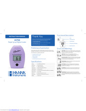 Hanna Instruments HI759 Instruction Manual