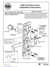 Yale 626F Installation Instructions And Operators Manual