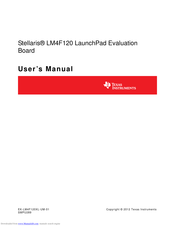 Texas Instruments Stellaris LM4F120 LaunchPad User Manual