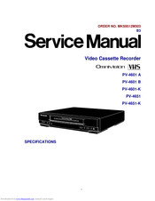 Panasonic PV-4601 A Service Manual