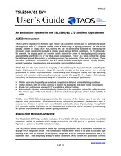 Taos TSL2561 EVM User Manual