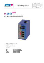 eks e-light 2MA Operating Manual