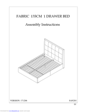 Julian Bowen Limited Santorini Fabric Drawer Bed Assembly Instructions Manual