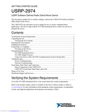 National Instruments USRP-2974 Getting Started Manual