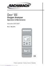Bacharach Oxor III Operation & Maintenance Manual