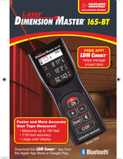 Laser Dimension Master 165-BT Quick Start Manual