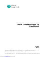 Maxim Integrated 78M6610+LMU User Manual