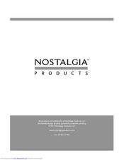 Nostalgia Electrics Nostalgia ICMWH Instructions And Recipes Manual