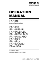 FOR-A FA-10AES-BL Operation Manuals