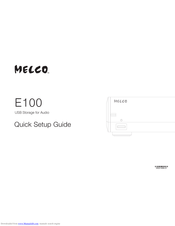 Melco E100 Quick Setup Manual