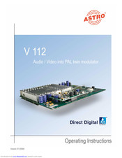 ASTRO V 112 Operating Instructions Manual