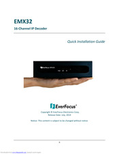 EverFocus EMX32 Quick Installation Manual