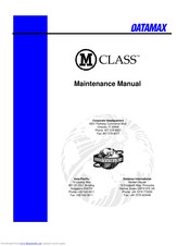 Datamax ?-class series Maintenance Manual