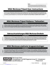 MSA WORKMAN User Instructions