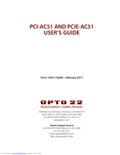 OPTO 22 PCIE-AC51 User Manual