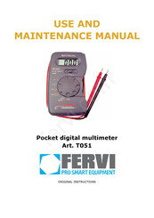 Fervi T051 Use And Maintenance Manual