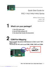 Icp Das Usa VXC-114U Series Quick Start Manual For