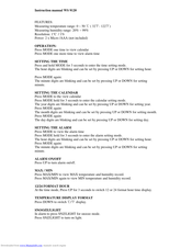 Technoline WS 9120 Instruction Manual