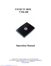 Boyo VTB-100 Operation Manuals