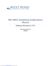 West Pond Enterprises MX-100CC Installation & Operation Manual