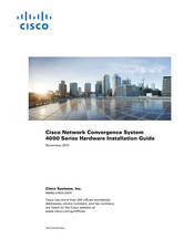 Cisco NCS 4016 Installation Manual