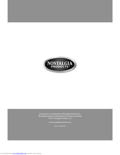 Nostalgia VINTAGE COLLECTION SPC700SS Instructions & Recipes