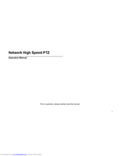 Sony FCB-CH7500 Operation Manual