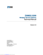 Zte zxmsg 5200 Technical Manual