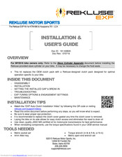 Rekluse Motor Sports EXP Installation & User Manual
