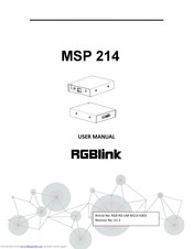RGBlink MSP 214 User Manual