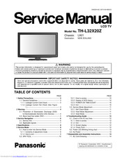 Panasonic Viera TH-L32X20Z Service Manual