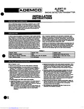 ADEMCO ALERT III Installation Instructions