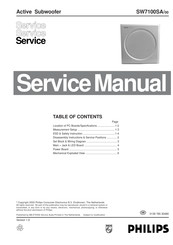 Philips SW7100SA/00 Service Manual