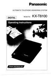 Panasonic KX-T8100 Operating Instructions Manual