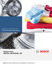 Bosch WDU28***SN Instruction Manual And Installation Instructions