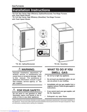 Nordyne TK-096C-20 Installation Instructions Manual