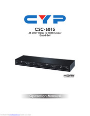 Cyp CSC-6015 Operation Manual