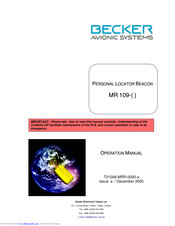 Becker MR 109 Series Operation Manual