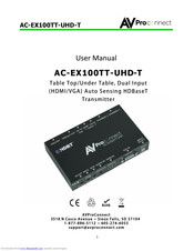 AV Proconnect AC-EX100TT-UHD-T User Manual