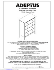 adeptus 77248 Espresso Finish Assembly Instructions Manual