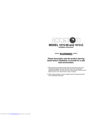 Oberon 1015-00 Installation Instructions Manual