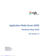 RGB Networks Application Media Server Hardware Setup Manual